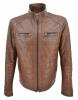MAN LEATHER JACKET CODE: 05-M-RIP (BROWN-ANTIQUE)